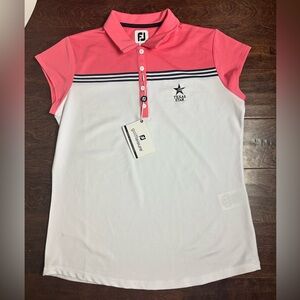 FootJoy Pink and White Women's Polo Shirt